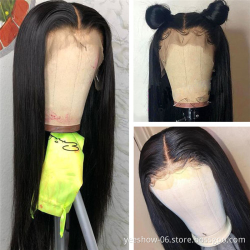 Factory price Vendor Transparent Hair Wigs Swiss lace 100% Virgin Lace Front Wig Human Hair Glueless Brazilian HAIR